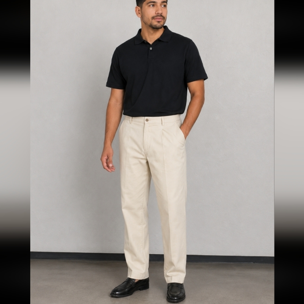 HAGGAR 38x29 Work to Weekend Khaki No Iron Pants
